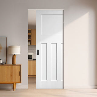 Image: DX30's Panel Single Absolute Evokit Pocket Door - White Primed