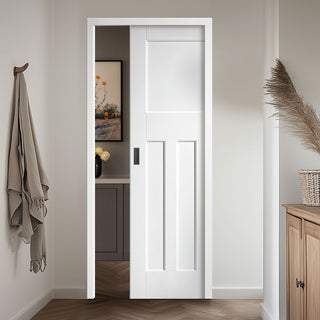 Image: DX30's Panel Single Evokit Pocket Door - White Primed