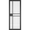 Dalston Black Single Absolute Evokit Pocket Door - Prefinished - Clear Glass - Urban Collection