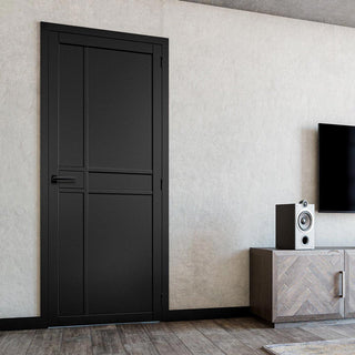 Image: Dalston Black Internal Door - Prefinished - Urban Collection