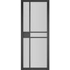 Dalston Black Single Evokit Pocket Door - Prefinished - Clear Glass - Urban Collection