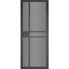 Dalston Black Staffetta Quad Telescopic Pocket Door - Prefinished - Tinted Glass - Urban Collection