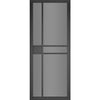 Top Mounted Sliding Track & Door - Dalston Black Door - Prefinished - Tinted Glass - Urban Collection