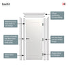 EasiKit Internal Door and Frame Kit - All Fittings Included - Denver White Primed Shaker Internal Door