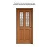 Derby Hardwood Front Door and Frame Set with Fittings - Leaded - Double Glazing