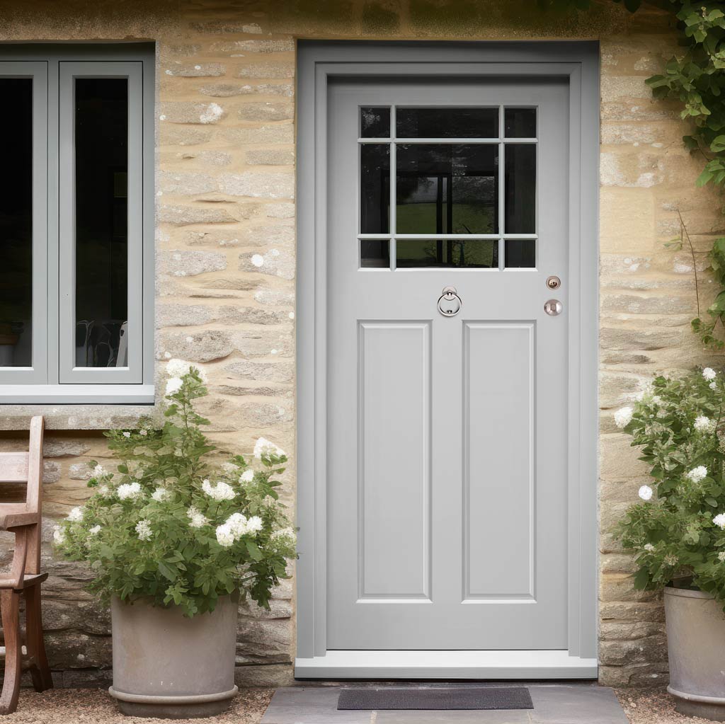 Made to Measure Exterior Devon Front Door - 45mm Thick - Six Colour Options - Double Glazing