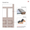 External Victorian Bronte Made to Measure Front Door - 45mm Thick - Six Colour Options - Toughened Double Glazing