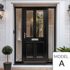 Exterior Colonial 2L 2P Front Door with Two Sidelights - Customisable: Size, Colour, Glass and Sidelight Options
