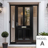 Exterior Colonial 2L 2P Front Door with Two Sidelights - Customisable: Size, Colour, Glass and Sidelight Options