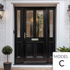 Exterior Colonial 2L 2P Front Door with Two Sidelights - Customisable: Size, Colour, Glass and Sidelight Options