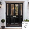 Exterior Colonial 2L 2P Front Door with Two Sidelights - Customisable: Size, Colour, Glass and Sidelight Options