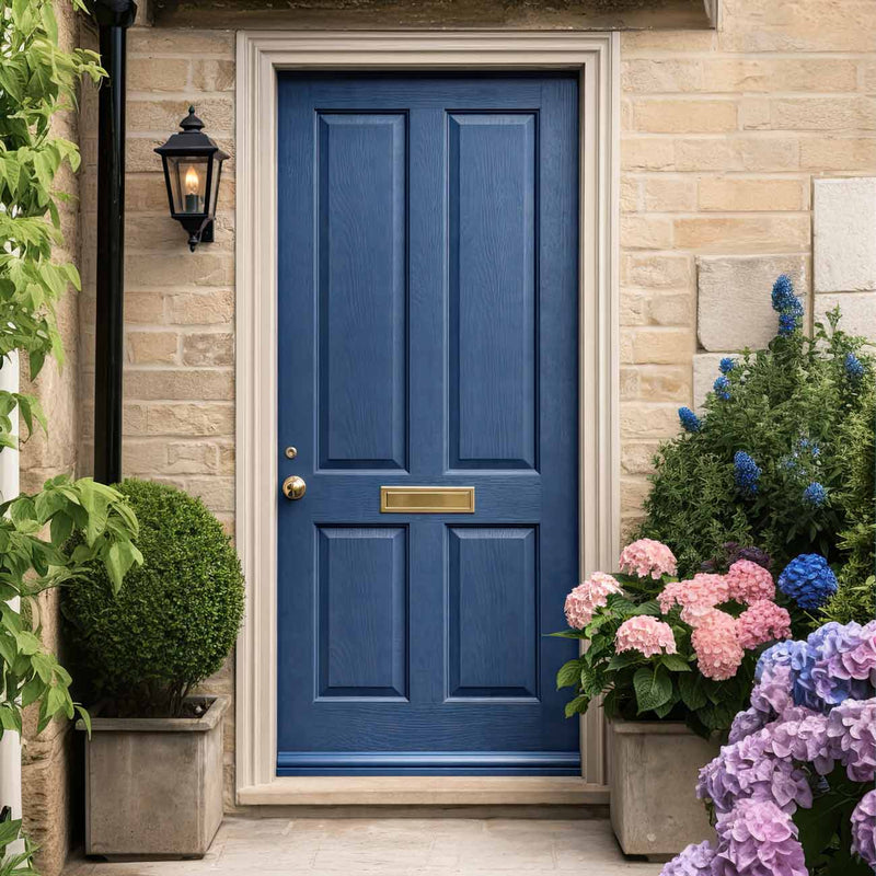 Colonial 4 Panel External Hardwood Front Door and Frame Set