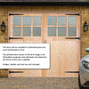 Traditional Pine Garage Door Pair - Flemish Single Glazing - Unfinished