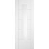 Ladder White Door - Clear Glass - Laminated - Prefinished