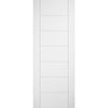 Fire Rated Internal Door - Linear 7 Panel Door - White Laminated - Prefinished