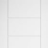 Fire Rated Internal Door - Linear 7 Panel Door - White Laminated - Prefinished