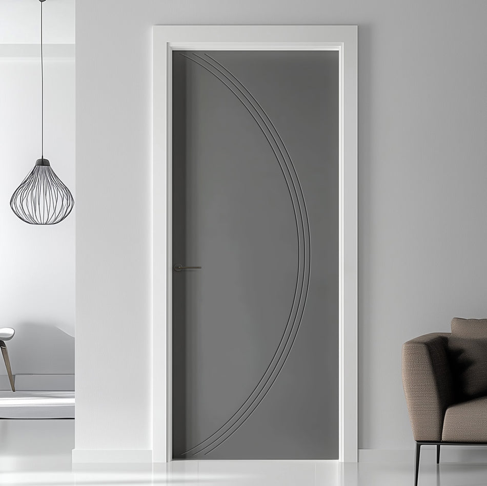 V-Line® Grooved Flush Door V008 - Premium Primed - Six Colour Options