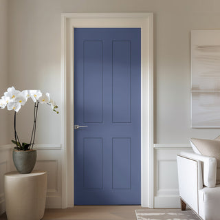 Image: V-Line® Grooved Flush Door V078 - Premium Primed - Six Colour Options