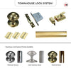 Cottage Hardwood External Front Door and Frame Set with Fittings - Part Obscure Double Glazing