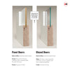 Urban Deco® Solid Wood Internal Door UK Made - Clear Glass - Sage Sky Premium Primed - Bespoke Sizes