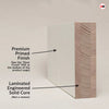 Urban Deco® Solid Wood Internal Door UK Made - Clear Glass - Heather Blue Premium Primed - Bespoke Sizes