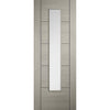 Ladder Light Grey Door - Clear Glass - Laminated - Prefinished