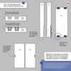 Minimalist Wardrobe Door & Frame Kit - Two Sierra Blanco Flush Doors - White Painted