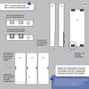 Minimalist Wardrobe Door & Frame Kit - Three Arnhem 2 Panel Doors - White Primed