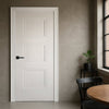 White Fire Internal Door, Amsterdam 3 Panel Internal Door - 1/2 Hour Rated - White Primed