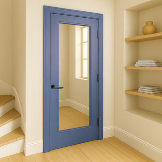 Image: Made to Measure UK Redford 1L Interior Door - Clear Glass - Prefinished - 7 Colour Options