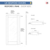 Made to Measure UK Redford 1L Interior Door - Clear Glass - Prefinished - 7 Colour Options