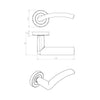 Serozzetta Trenta Lever Handle Pack - 3 Square Hinges - Satin Finish