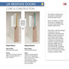 UK Made to Measure - Elston Interior Door - Tinted Glass - Premium Primed - 7 Colour Options