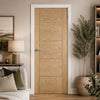 Valdor - Ladder 5P Unfinished Oak Fire Internal Door - 1/2 Hour Fire Rated