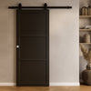 Top Mounted Sliding Track & Door - Camden Black Door - Prefinished - Urban Collection