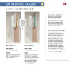 UK Made to Measure - Wilton 1930'  Interior Door - Frosted Glass - Premium Primed - 7 Colour Options