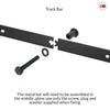 Sliding Top Mounted Black Folding Track & Double Door - Handcrafted Eco-Urban Bronx 4 Pane Solid Wood Door DD6315 - Tinted Glass - Premium Primed Colour Options