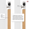 Stainless Steel Top Mounted Track: Wall to Door Distance
