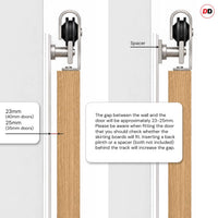 Stainless Steel Top Mounted Track: Wall to Door Distance