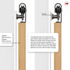 Black Top Mounted Track: Wall to Door Distance