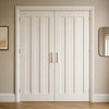 Idaho Panel Internal Door Pair - White Primed