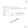 Zenith Double Door Lever Handle Pack - 8 Square Hinges - Matt Black - Combo Handle and Accessory Pack