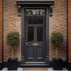 Exterior Victorian Nightingale 3L 2P Front Door with Transom - Customisable: Size, Colour, Glass Options