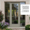 External Door & Frame Set - Shaker 1L Oak - Clear Double Glazing - Two Unglazed Side Screens