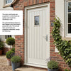 External Door & Frame Set - Suffolk Oak - Part Frosted Double Glazing