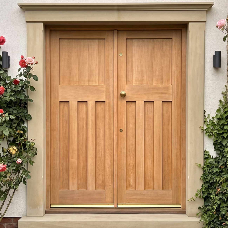 External Double Door & Frame Set - DX30's Style Hardwood