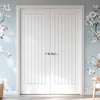 Suffolk Flush White Primed Internal Door Pair