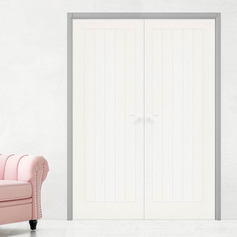 Thruframe Interior Mist Grey Primed Door Lining Frame - Suits Standard Size Double Doors