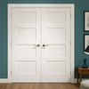Shaker 4 Pane White Primed Internal Door Pair