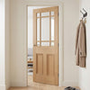 Downham 9 Pane Oak Internal Door - Clear Glass - Unfinished